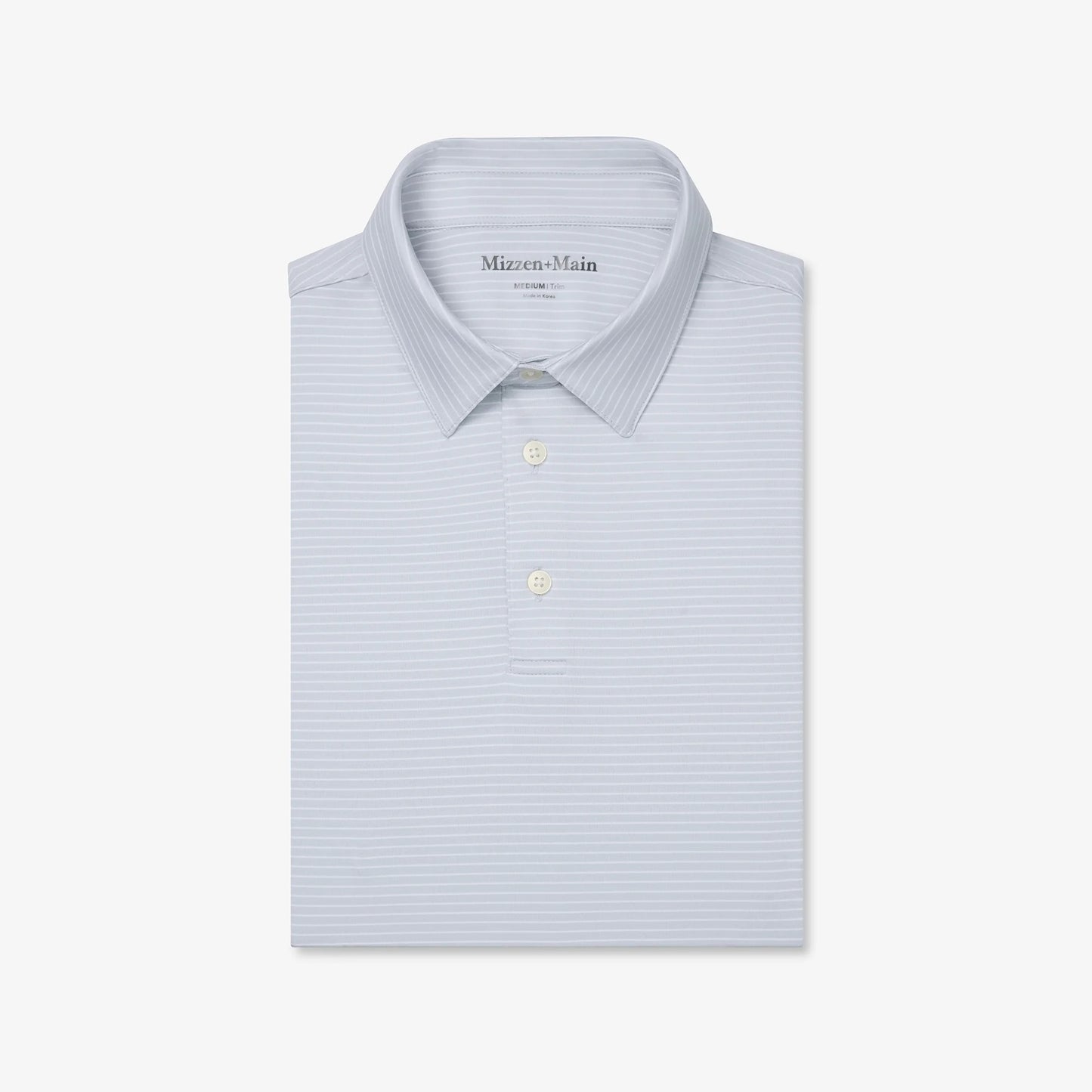 The Chalkboard Polo by Mizzen+Main (Aluminum Alt Stripe)