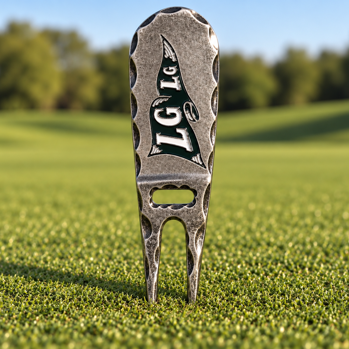 The LGLG Flag Divot Repair Tool