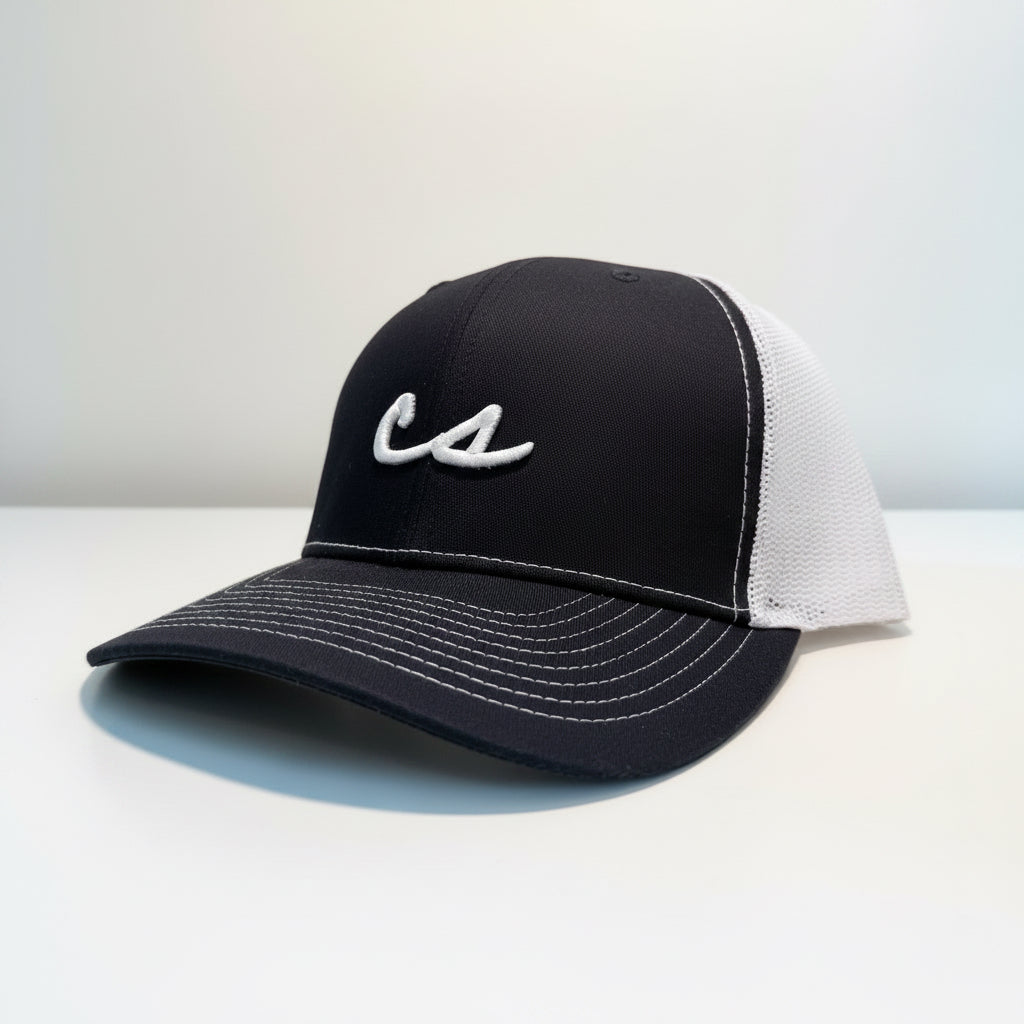 The Chalkboard Trucker Hat (Navy/White)