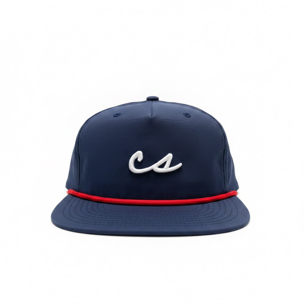 The Chalkboard Rope Hat (Navy/Red)