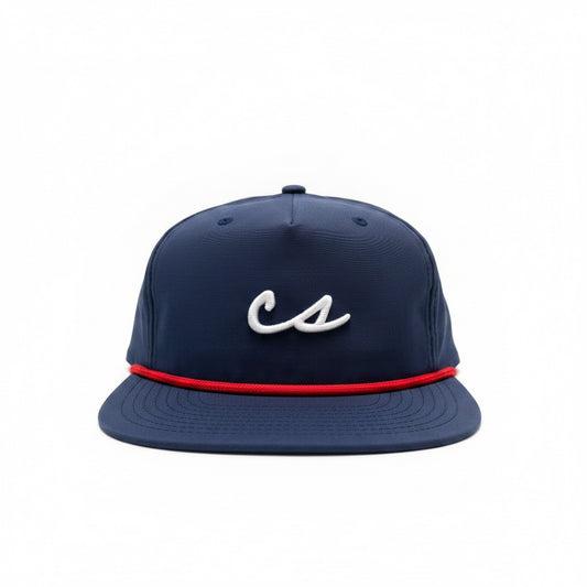 The Chalkboard Rope Hat (Navy/Red)