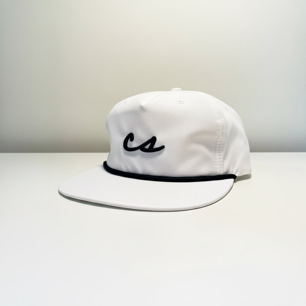 The Chalkboard Rope Hat (White/Navy)
