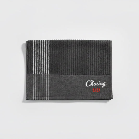 The Chasing 0.0 Caddy Towel (Black/White Stripe)