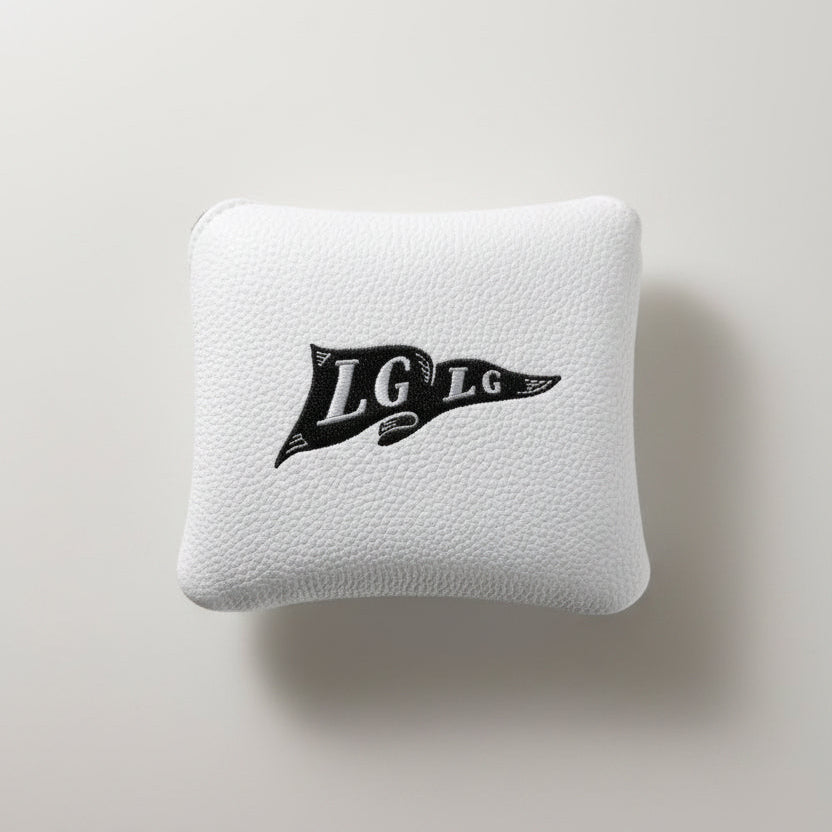 The LGLG Flag Mallet Putter Cover (White)