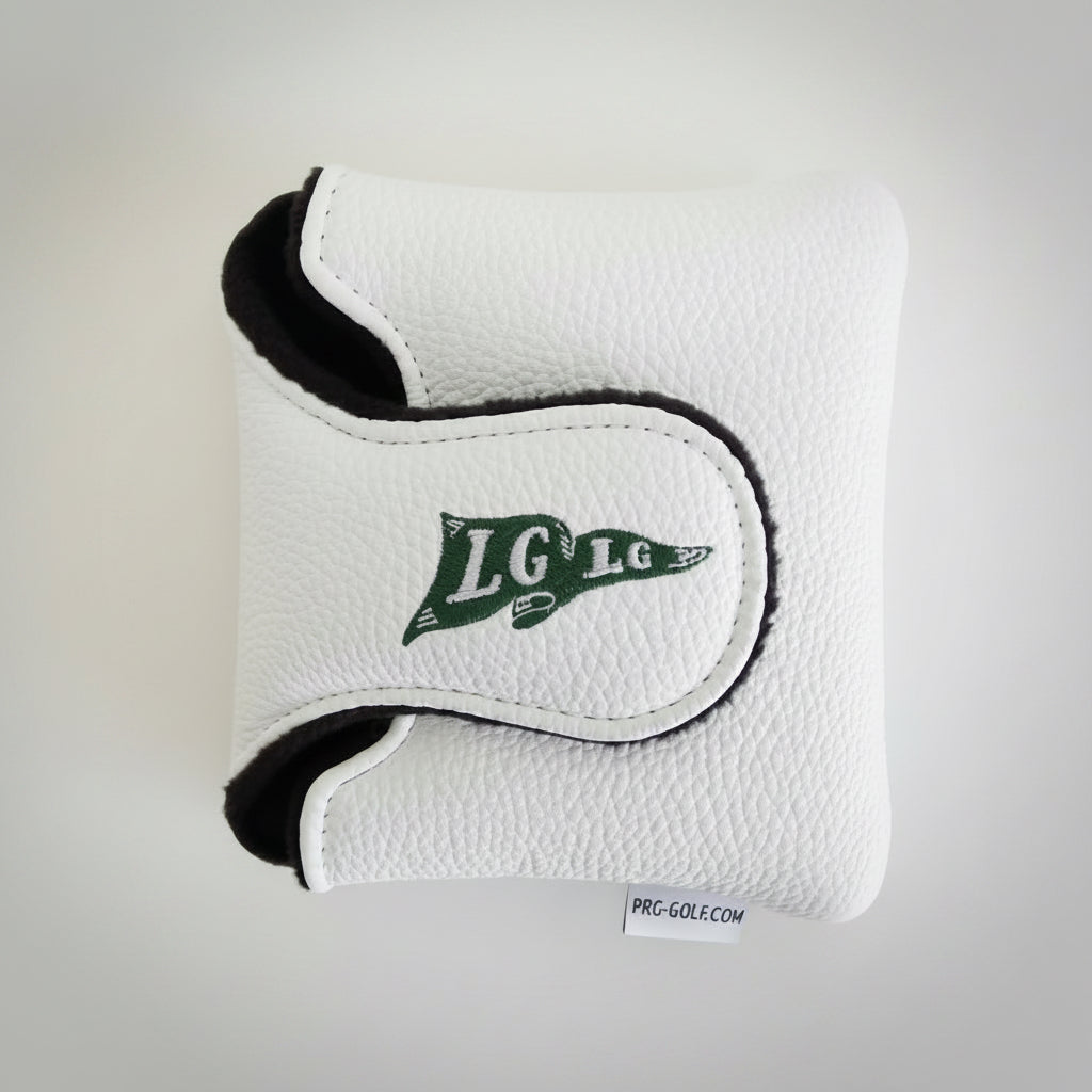 The LGLG Flag Mallet Putter Cover (White)