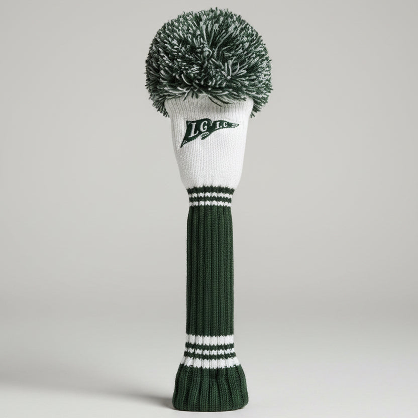 LGLG Flag Knit Pom Headcover (Green/White)