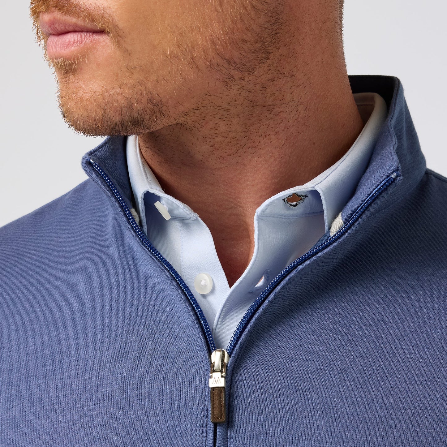 The Chalkboard KPI Quarter Zip by Mizzen+Main (Coastal Fjord)