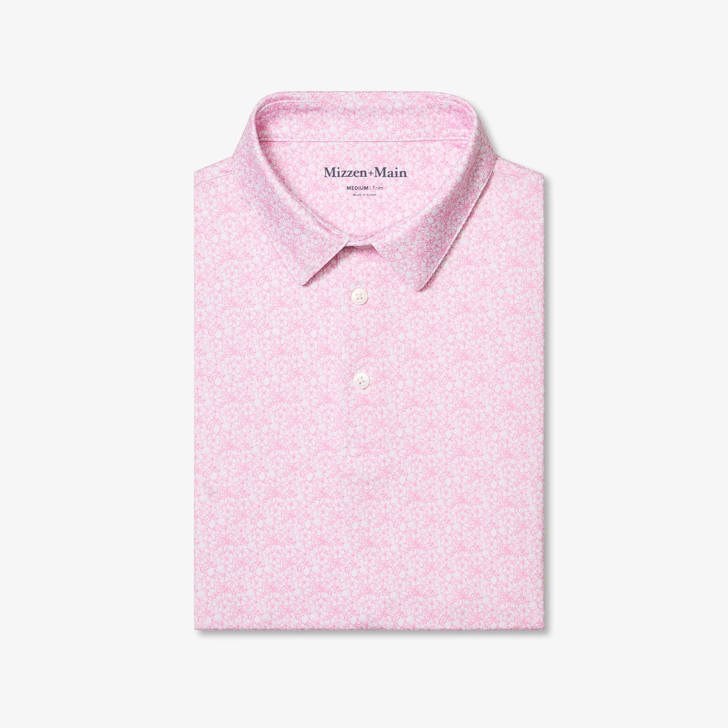 The Chalkboard Polo by Mizzen+Main (Pink Azaleas Outline)
