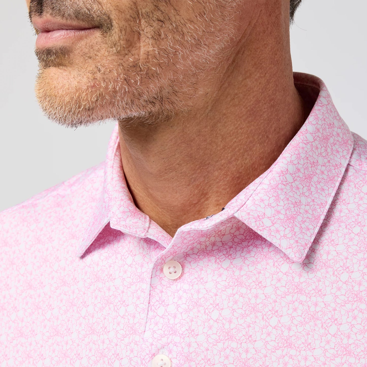 The Chalkboard Polo by Mizzen+Main (Pink Azaleas Outline)