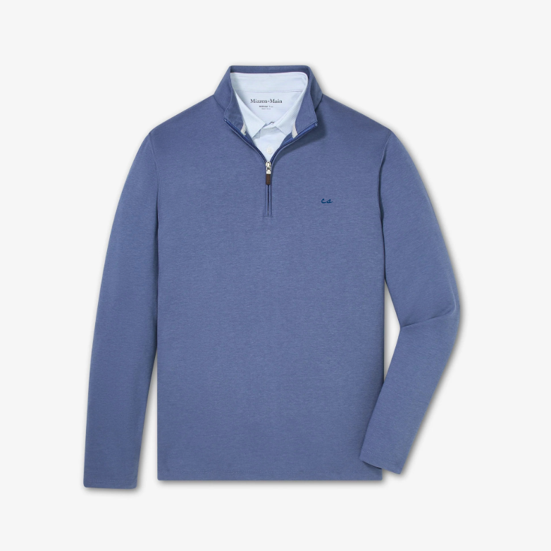 The Chalkboard KPI Quarter Zip by Mizzen+Main (Coastal Fjord)