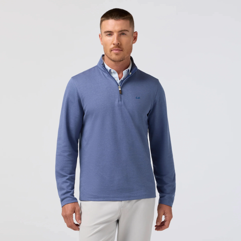 The Chalkboard KPI Quarter Zip by Mizzen+Main (Coastal Fjord)